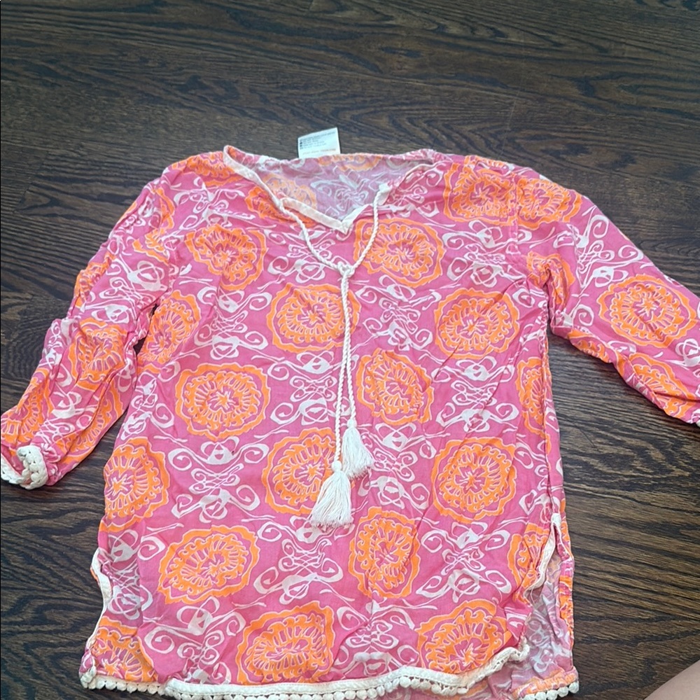 Snapper Rock Pink and Orange Top